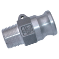 Type F Cam & Groove x BSPT Male - Aluminium