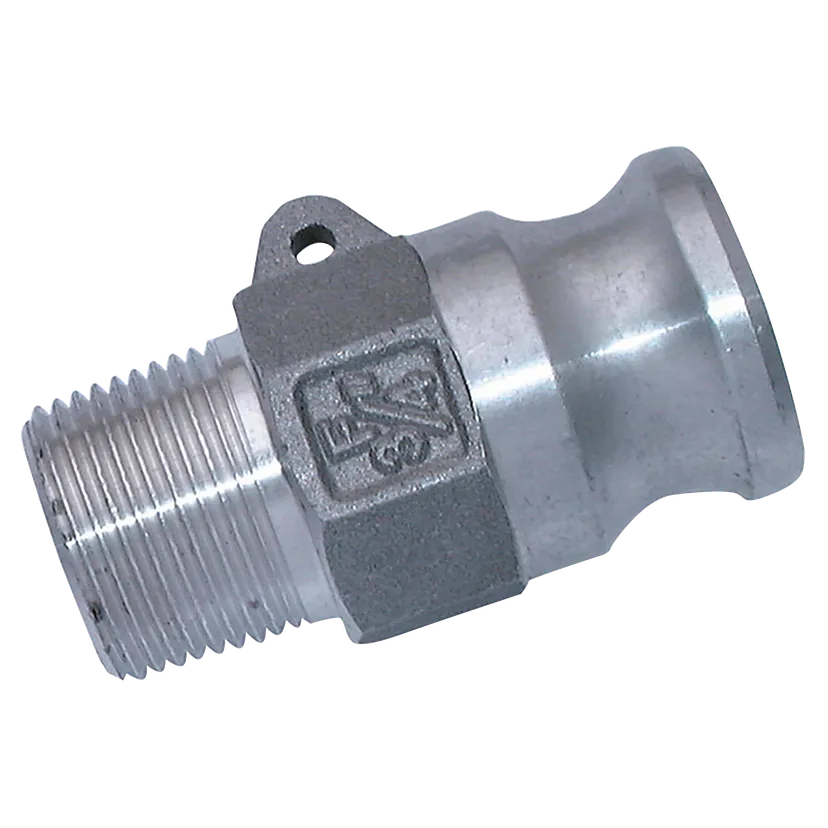 Type F Cam & Groove x BSPT Male - Aluminium