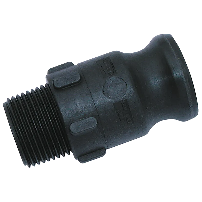 Type F Cam & Groove x BSPT Male - Polypropylene (PP)